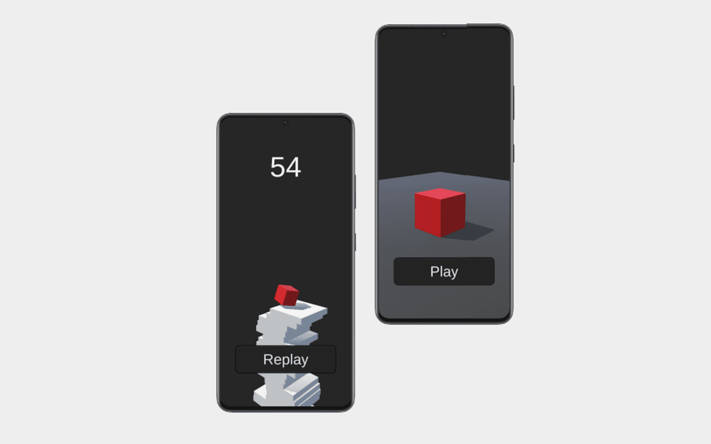 Unity editor showing the prototype scene with platforms and the player character.